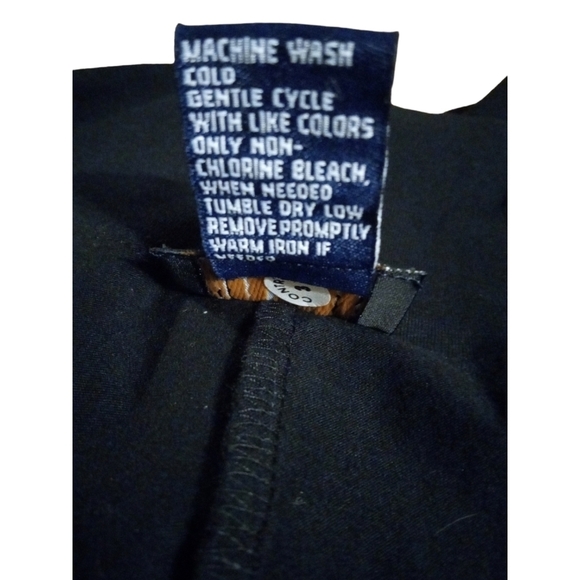 Bill Blass Black w. Gray Side Stripe Athleisure Stretch Waist Pull On Pants L - Picture 6 of 6